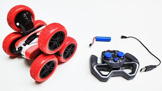 Rc 6 wheel stunt car double sided car unboxing- dabbaunboxing