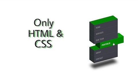 Responsive Isometric Navigation Bar By Using Only HTML And CSS | Navbar Trick 3D Menu | Menu Hover