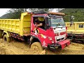 Baru mau kerja sudah main lumpur #cerita truk double gardan wamena