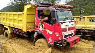 Baru mau kerja sudah main lumpur #cerita truk double gardan wamena