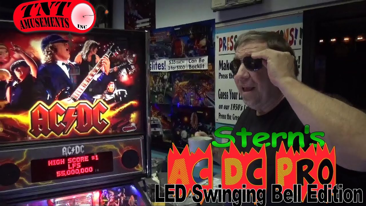 #852 Stern AC DC PRO Pinball Machine with Swinging Bell & LED's - TNT ...