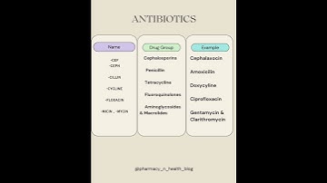 Antibiotics classification ✨