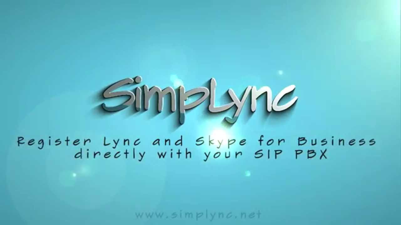Simplync - Register Lync and Skype for Business directly with your SIP PBX