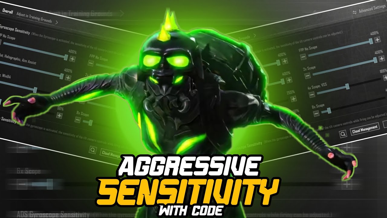 New Best Aggressive Sensitivity + Control Code For PUBG Mobile 2023 ...