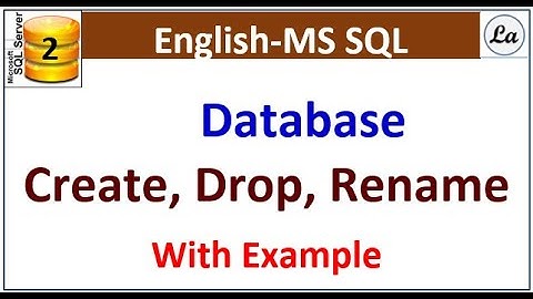 Creating altering and dropping a database