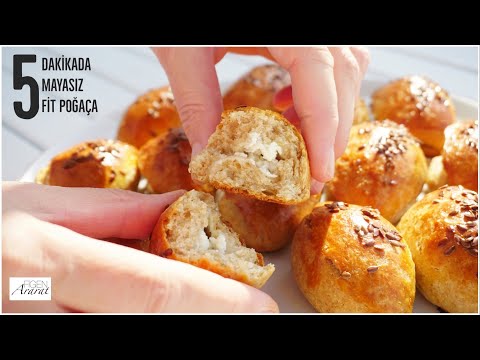 5 dakikada mayasız şip şak tok tutan yumuşacık fit poğaça/Figen Ararat