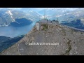 Drone Flight Forward Over And Above Niesen Mountain In Switzerland In Summer