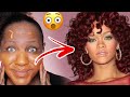 Makeup Transformation 🔥 Rihanna Inspiration 😨😱 Curls Curls ✨  #makeuptutorial