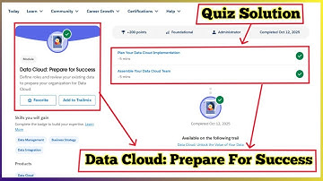 Data Cloud Prepare for Success | Salesforce Trailhead | Quiz Solution