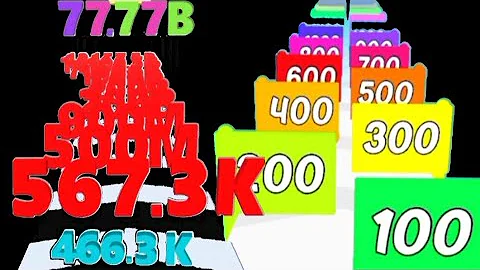 New Record Best Safisfying Math Games - Number Shooting Run Vs Merge Numbers Run Challenge