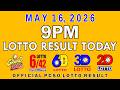 9pm Lotto Result Today May 16 2026 PCSO