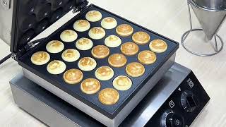 Commercial Waffle Maker Electric Pancake Machine Dutch 25 Round Shape Mini Pancake Maker