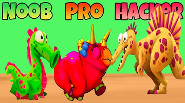 Dino Bash Time Warriors 🦕⚔ – Noob vs Pro vs Hacker
