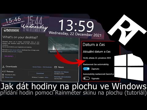 Jak přidat hodiny na plochu do Windows – Jak si vylepšit Windows – Rainmeter tutoriál