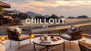 ☀️ Sunset Seaside Rooftop Coffee 🍵  Calm &amp; Relaxing Background Music 🎶