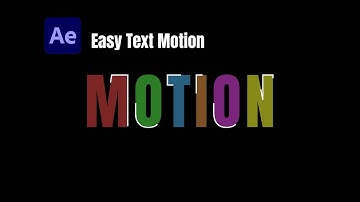 Easy Text Motion in After Effects | Fun Typography Animation Tutorial
