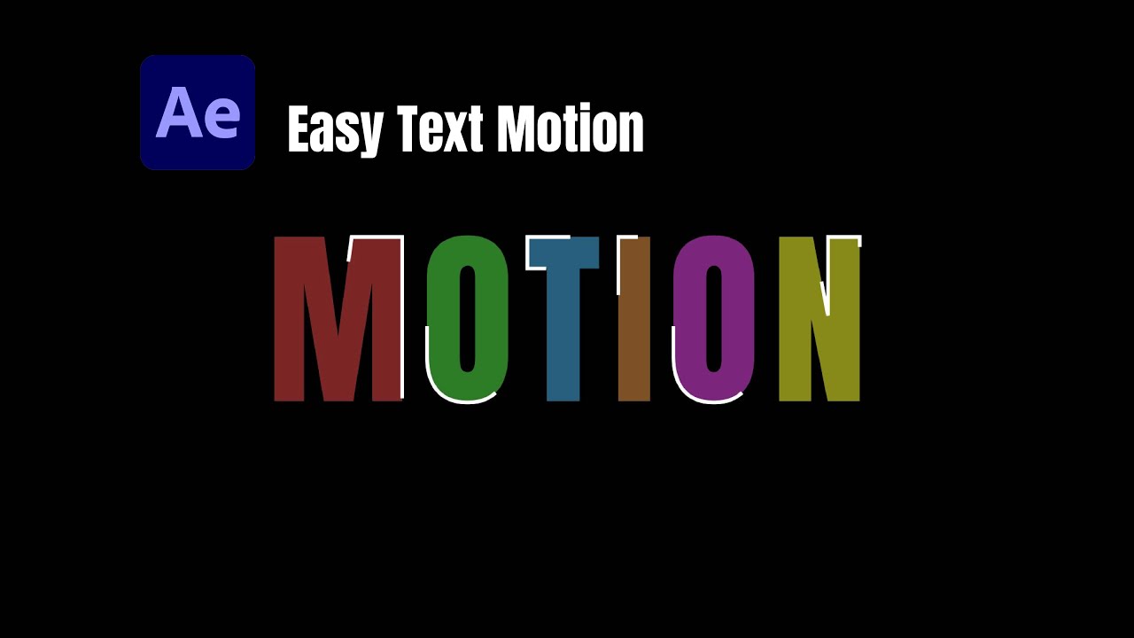 Easy Text Motion in After Effects | Fun Typography Animation Tutorial ...