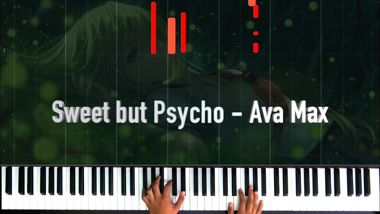 Sweet but Psycho - Ava Max | Synthesia piano cover | Karaoke