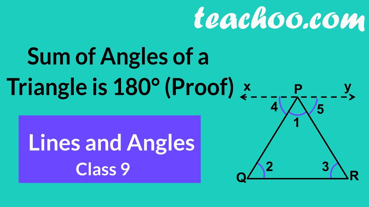 Theorem 6 7 Class 9 The Sum Of All Angles Are Triangle Is 180