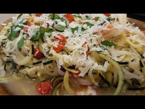 LEMON BASIL ZUCCHINI NOODLES AIR FRYER - YouTube