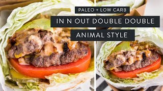 It doesn't get better than a healthier version of in n out's famous
double animal style burger! creamy special sauce over mustard-brushed
patties wi...