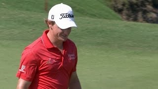 Bud Cauley rolls in a monster putt from 64 feet at Zurich