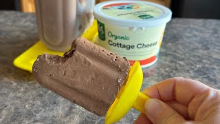 Cottage Cheese Magic: Chocolate Pudding Popsicles #Keto #Lowcarb #Sugarfree