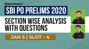 SBI PO PRELIMS 2020 Exam Analysis - 5 Jan | Slot 4 | Section Wise Analysis With Questions