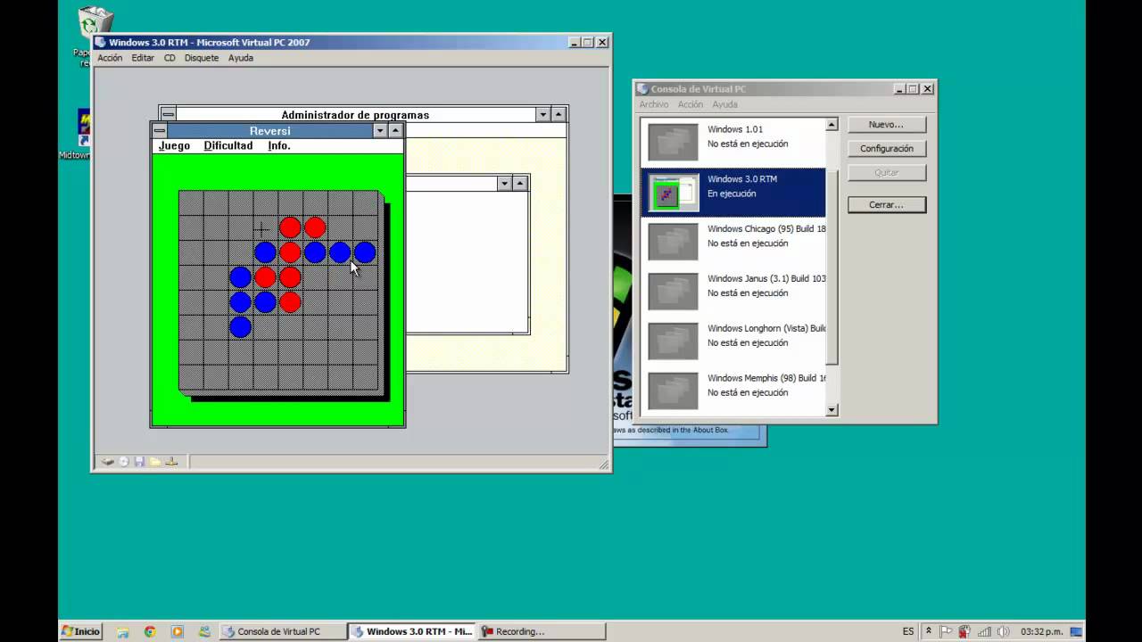 Windows 3.0 RTM Español en virtual pc 2007