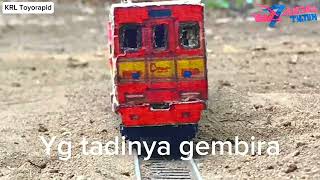 Miniatur Kereta api KRL COMMUTER LINE Part 1 (kereta api kardus) - Stop Motion miniatur kereta api