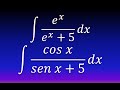 28. Integral de función exponencial y trigonométricas (dv/v)
