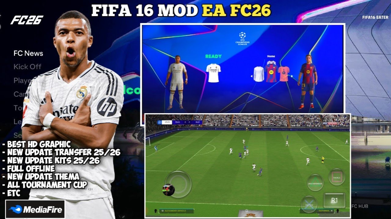 FIFA 16 MOD EA FC26 MOBILE FULL TOURNAMENT CUP BEST HD GRAPHIC DI ANDROID 
