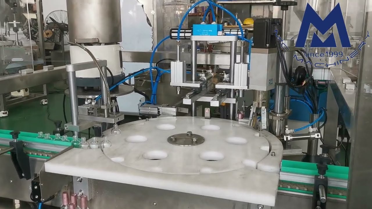 Automatic nail polish filling capping machine