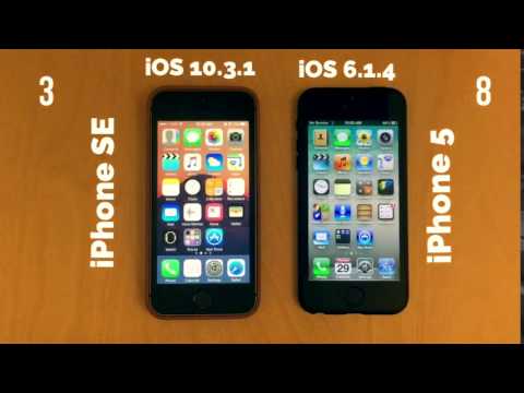 iPhone SE vs iPhone 5 ios 10 vs ios 6 speed test