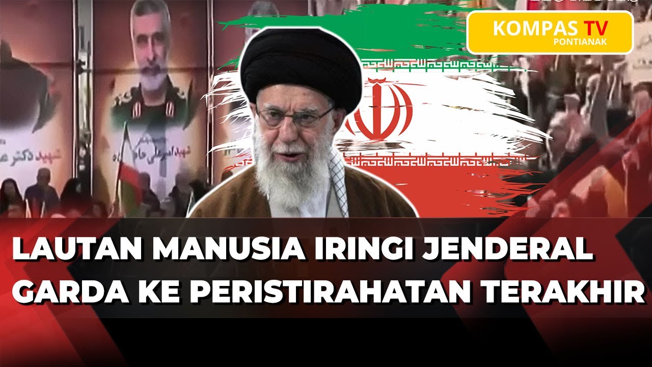 Momen Ribuan Warga Teheran Hadiri Pemakaman Jenderal Garda Revolusi Iran