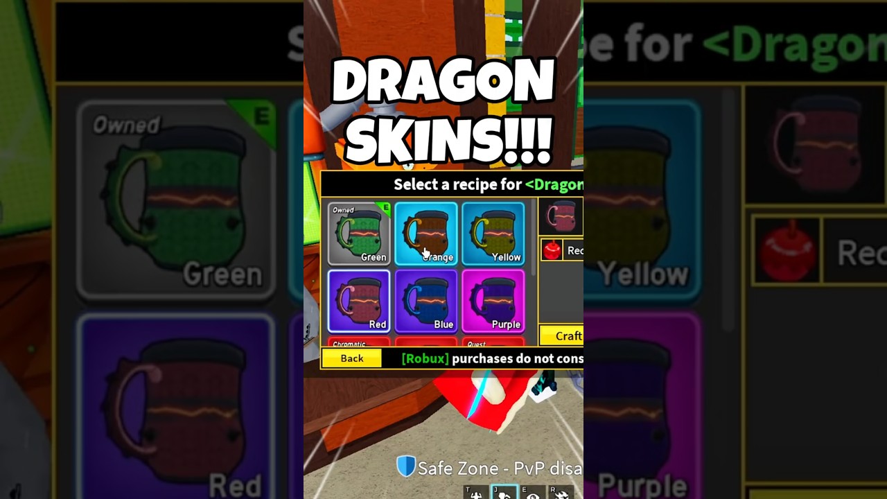 I Crafted New Skins For West Dragon🤯 #shorts #gaming