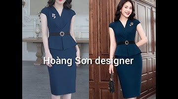 Dạy cắt may cơ bản:hướng dẫn cách cắt đầm cổ tim tay chờm vai theo mẫu|Hoàng Sơn designer, tay chờm