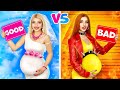 GOOD Pregnant vs BAD Pregnant | Awkward Pregnancy Situations with a Good & Evil Girls by RATATA BOOM