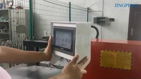 Bending PLC control system operation video of CNC busbar machine with touching screen