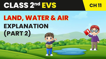 Land, Water and Air - Explanation (Part 2) | Class 2 Environmental Studies Chapter 11 | CBSE 2025-26