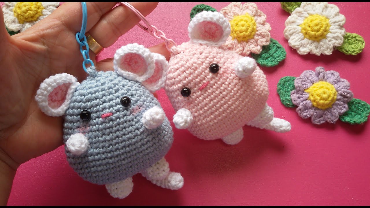 Llavero ratoncito // Teje con GanchiBol un amigurumi