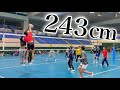 【バレーボール】久しぶりに混合のメンバーで243cmの試合に出たら大変でした