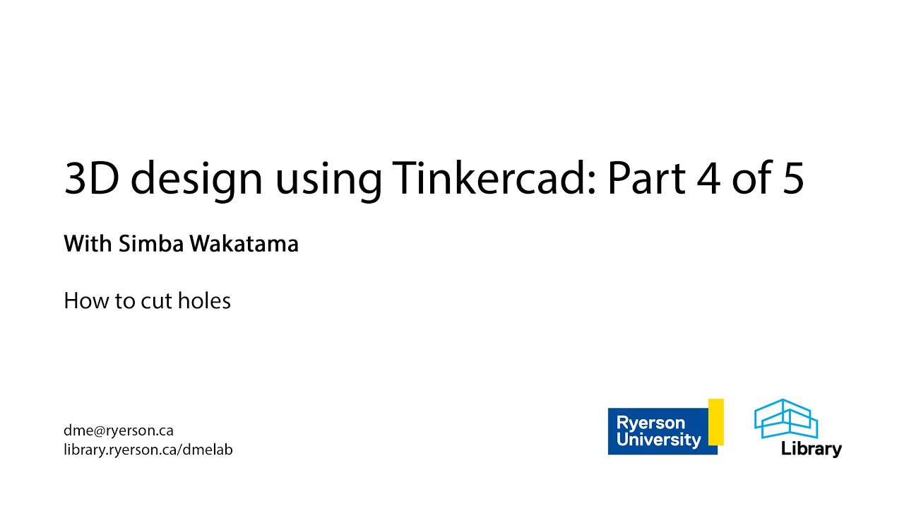 3D Design Using Tinkercad Part 4 Creating Holes YouTube