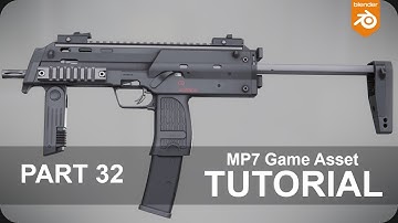 Blender MP7 Game Asset Tutorial Part 32 | PBR Texturing Touchup
