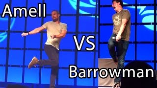Arrows Amell Vs Barrowman Prank W Jazz Kick Oliver & Malcolm Merlyn Meeting Phoenix Comicon