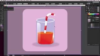 Tutorial Básico de Adobe Illustrator en Español. Para Principiantes - Dibujando un vaso de jugo