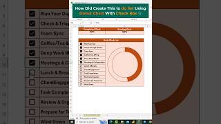 🎯 Create an Interactive To-Do List in Excel Using a Donut Chart & Checkboxes! #excel #exceltips