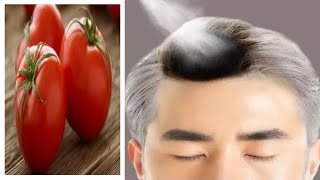 White hair to black hair naturally in 3 minutes | Gray hair dye with tomato and herb | white hair