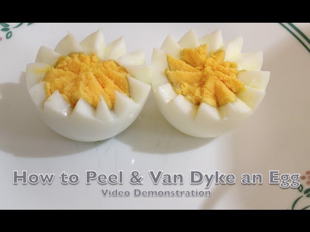 How to Peel and Van Dyke a Boiled Egg Video Demonstration