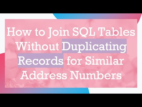 How to Join SQL Tables Without Duplicating Records for Similar Address Numbers